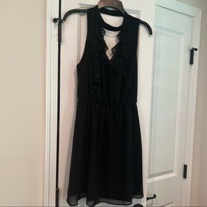 BCBGeneration Ruffle Black Dress